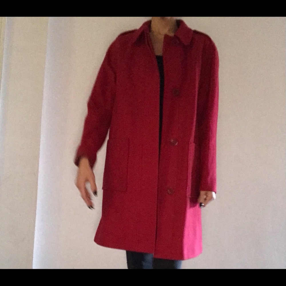 Red long coat - Picture 6 of 8